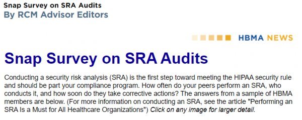 Snap Survey on SRA Audits